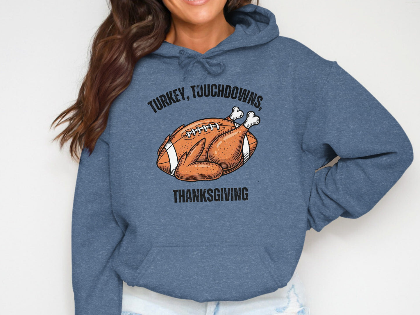 Turkey Touchdowns Thanksgiving Hoodie