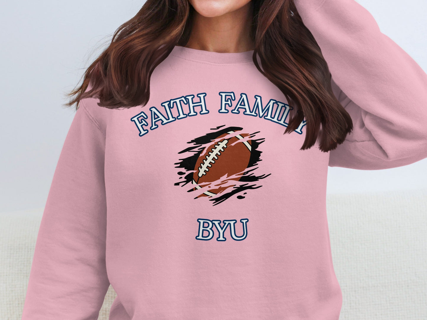 Faith Family BYU Football Sweatshirt product type