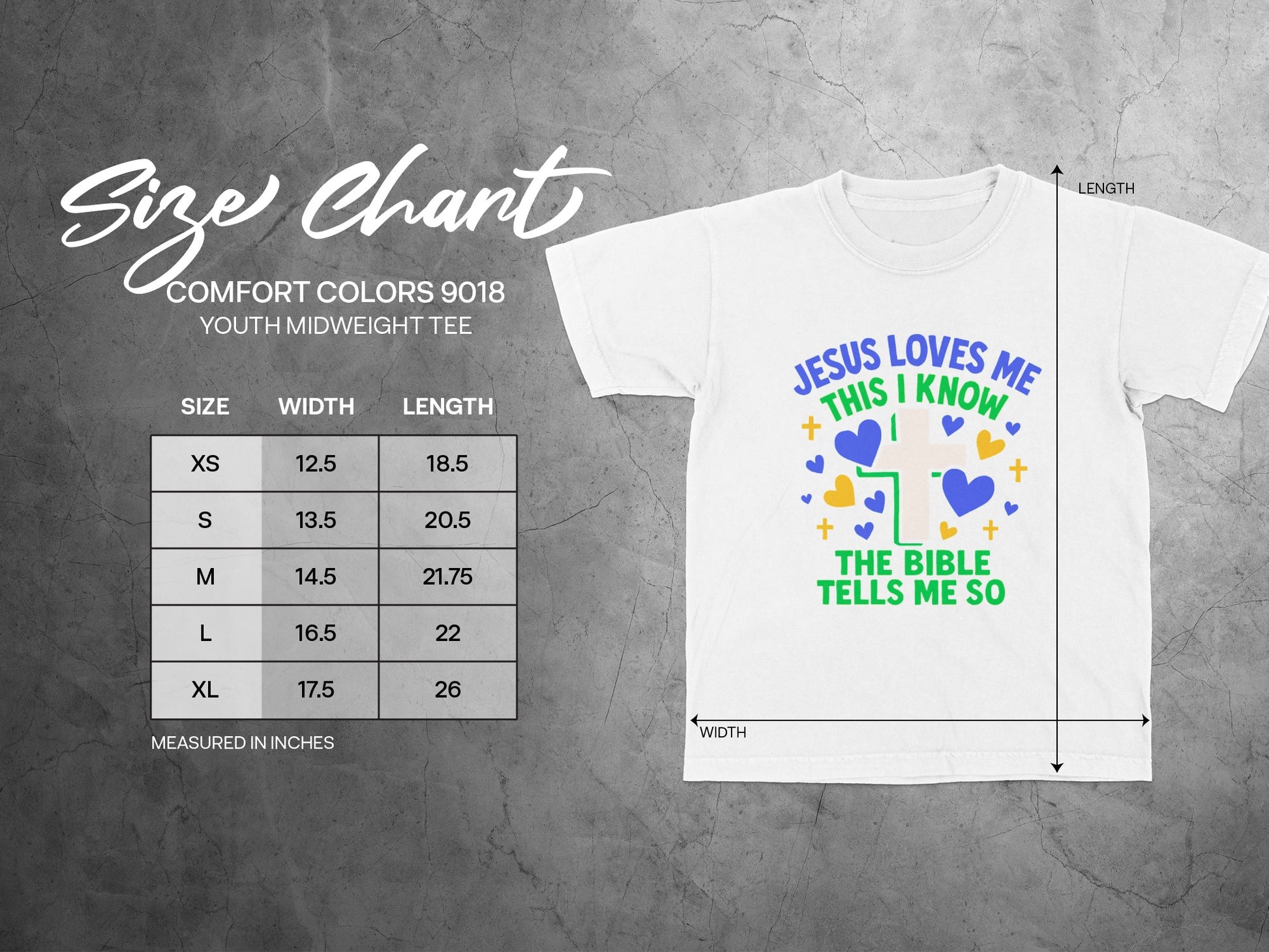 Jesus Loves Me The Bible Tells Me So Youth Midweight Tee