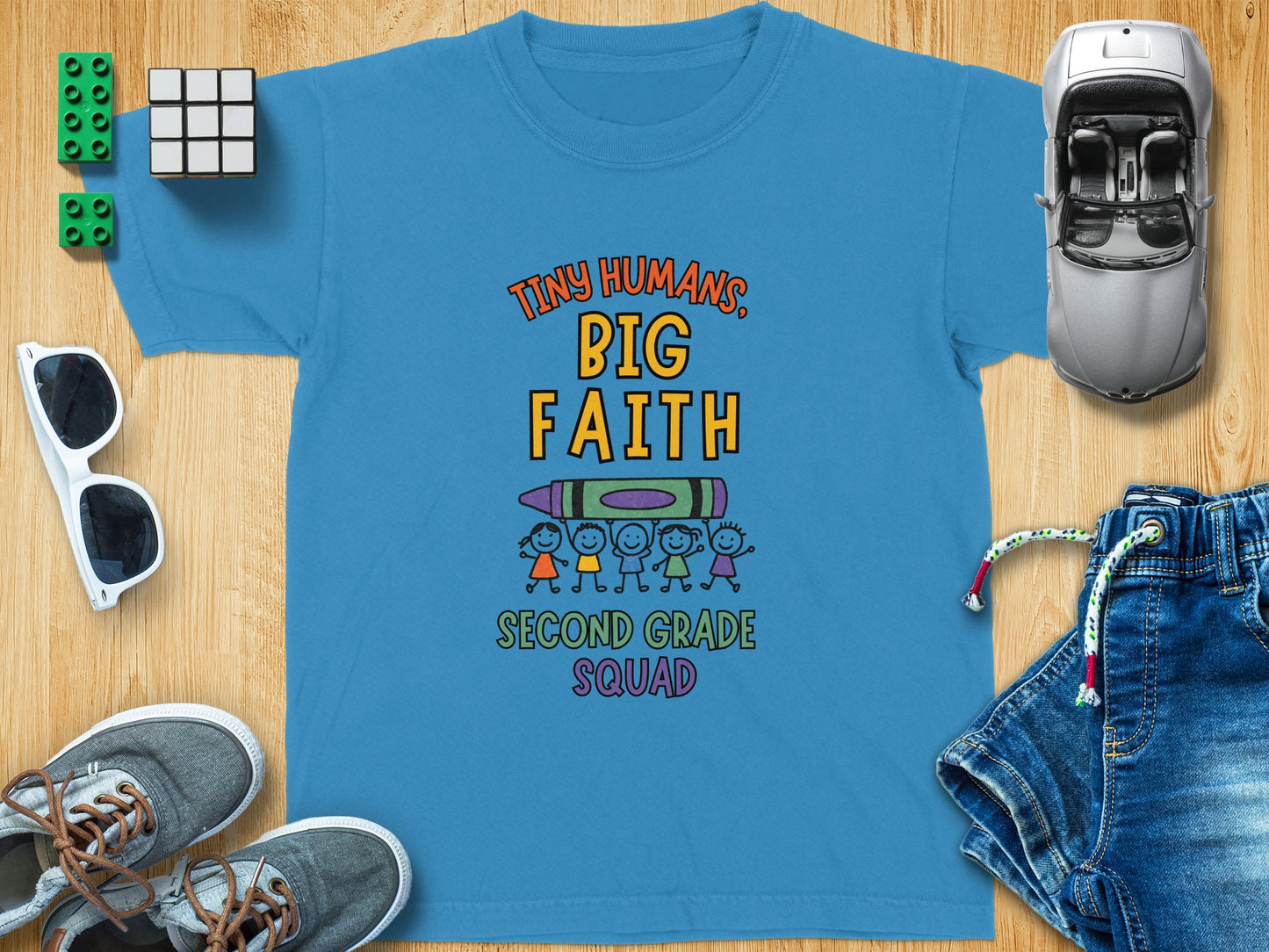 Tiny Humans Big Faith Second Grade Squad product