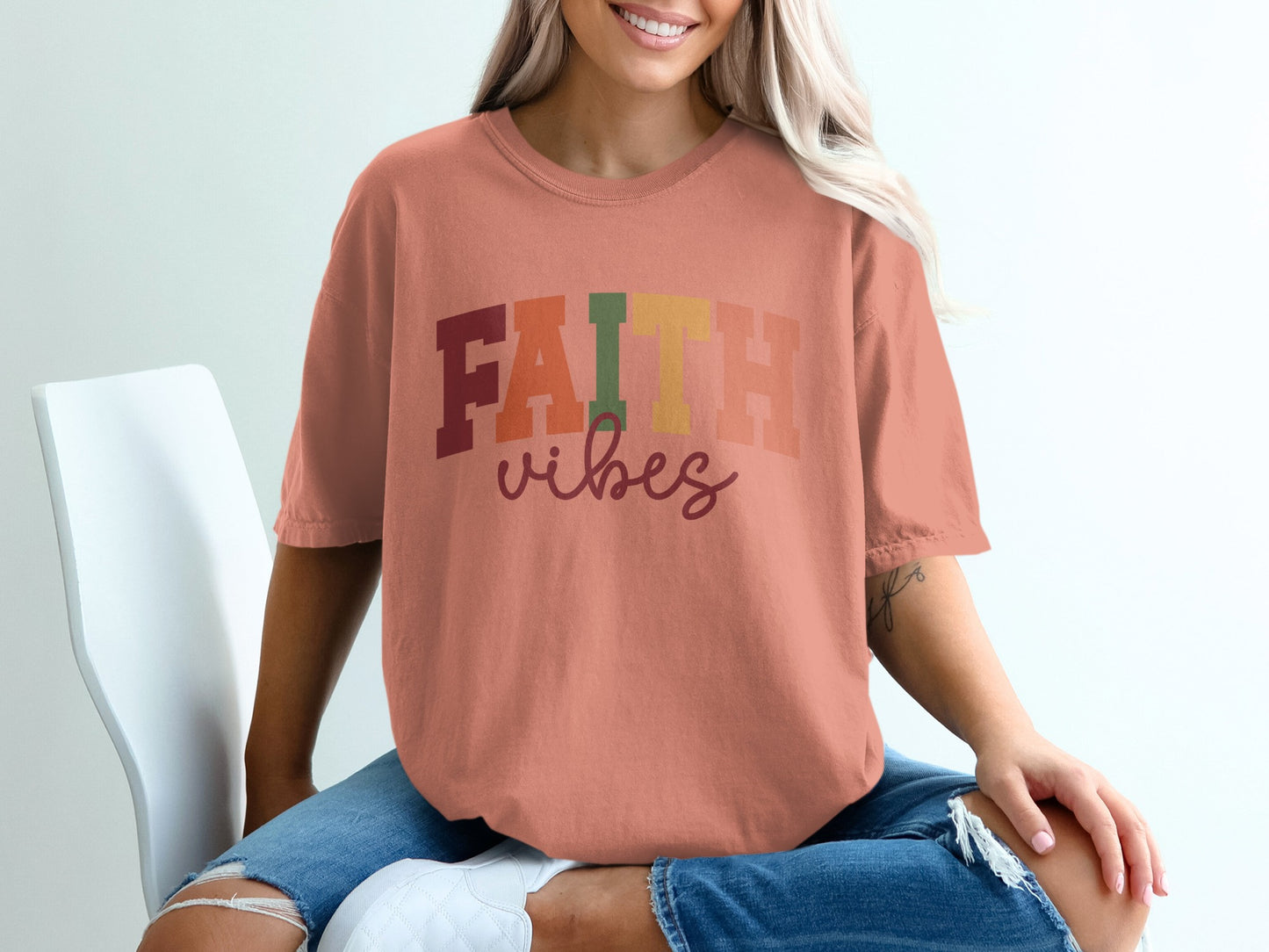 Faith Vibes Casual Style Fashionable Shirt