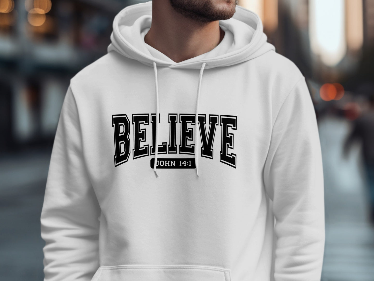 Believe John 14:1 Motivational Hoodie