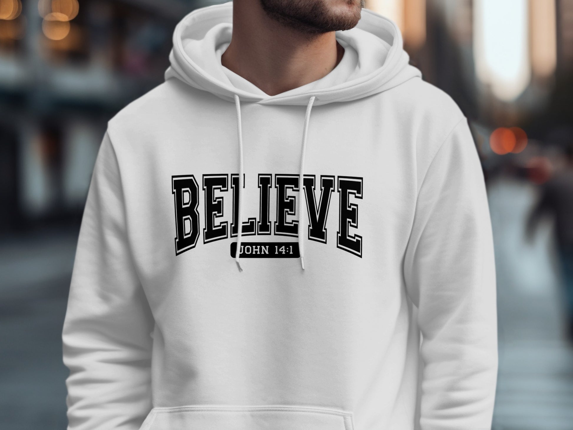 Believe John 14:1 Motivational Hoodie