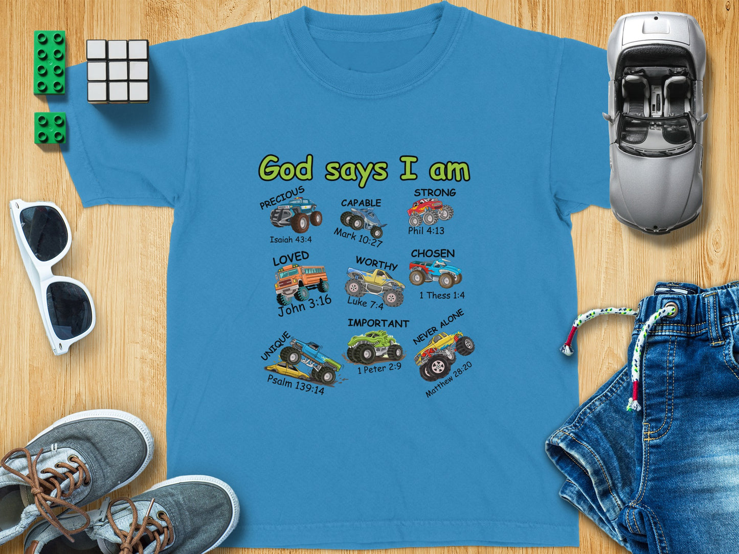 God Says I Am Car Theme Inspirational T-Shirt