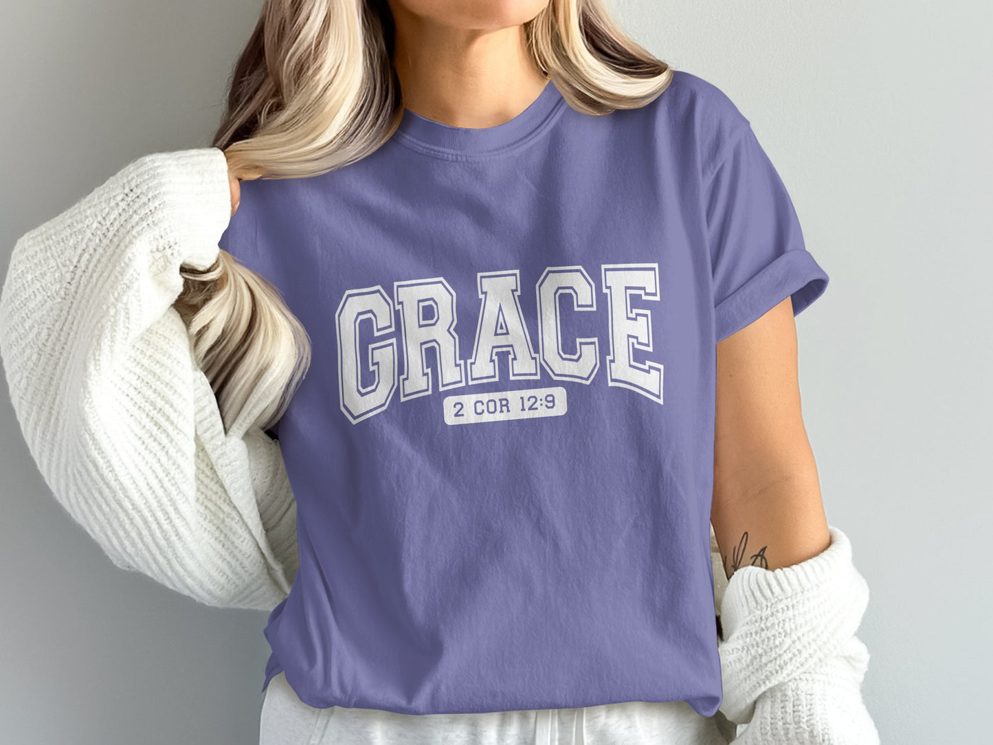 Grace 2 Cor 12:9 Christian Graphic Tee