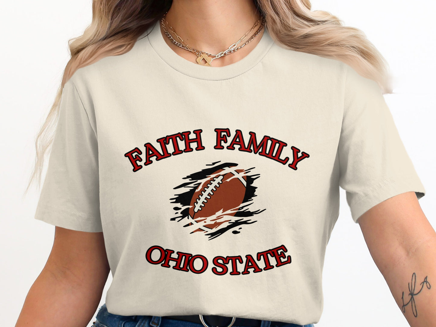 Faith Family Ohio State Football T-Shirt