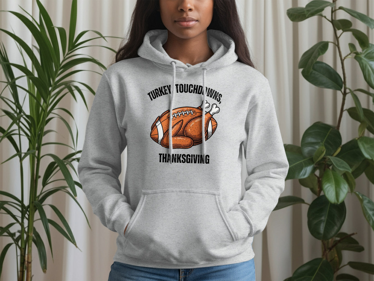 Turkey Touchdowns Thanksgiving Hoodie