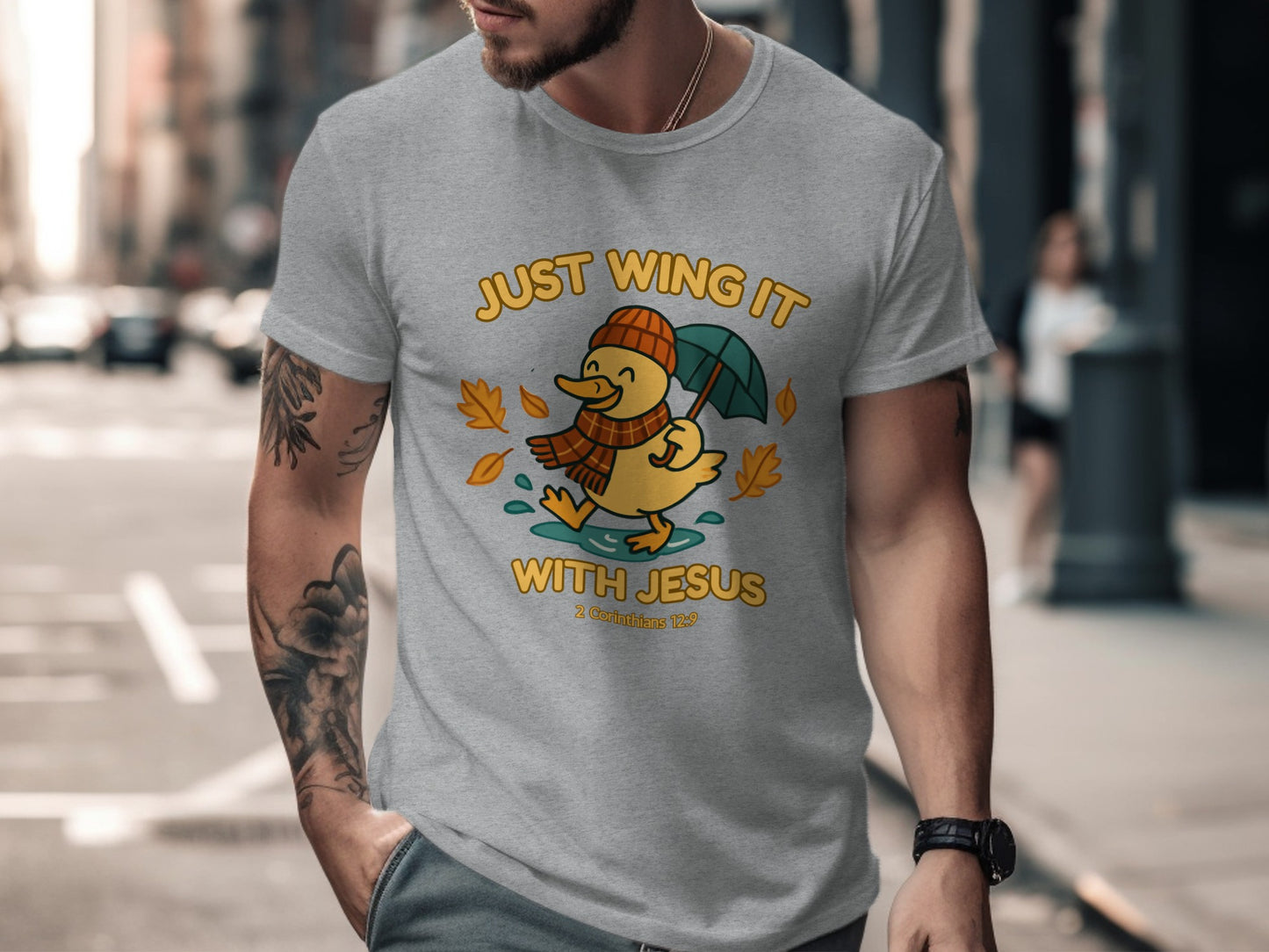 Just Wing It With Jesus Cute Fall Season T-shirt