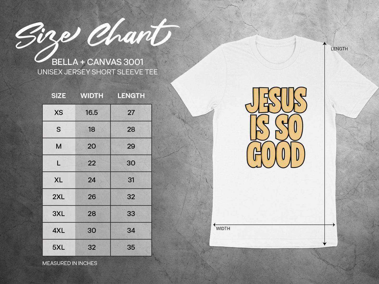 JESUS IS SO GOOD Text Print Shirt Unisex Jersey Tee