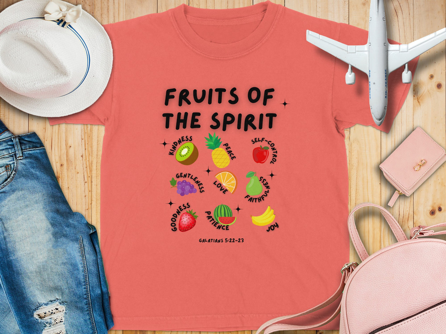 Fruits of the Spirit Bible Verse Fruit Design T-Shirt