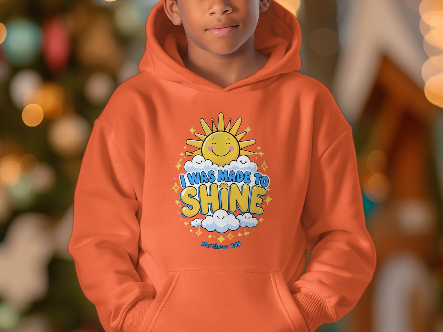 I Was Made to Shine Kids Hoodie Perfect for Cold Weather