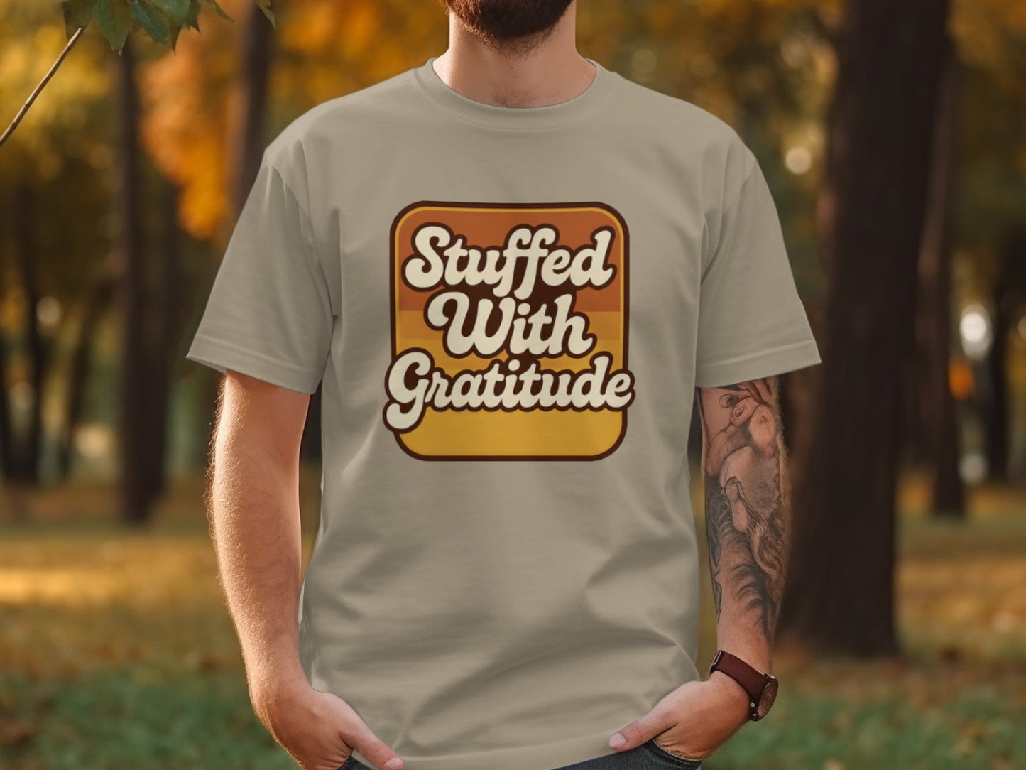 Stuffed With Gratitude casual graphic tee product