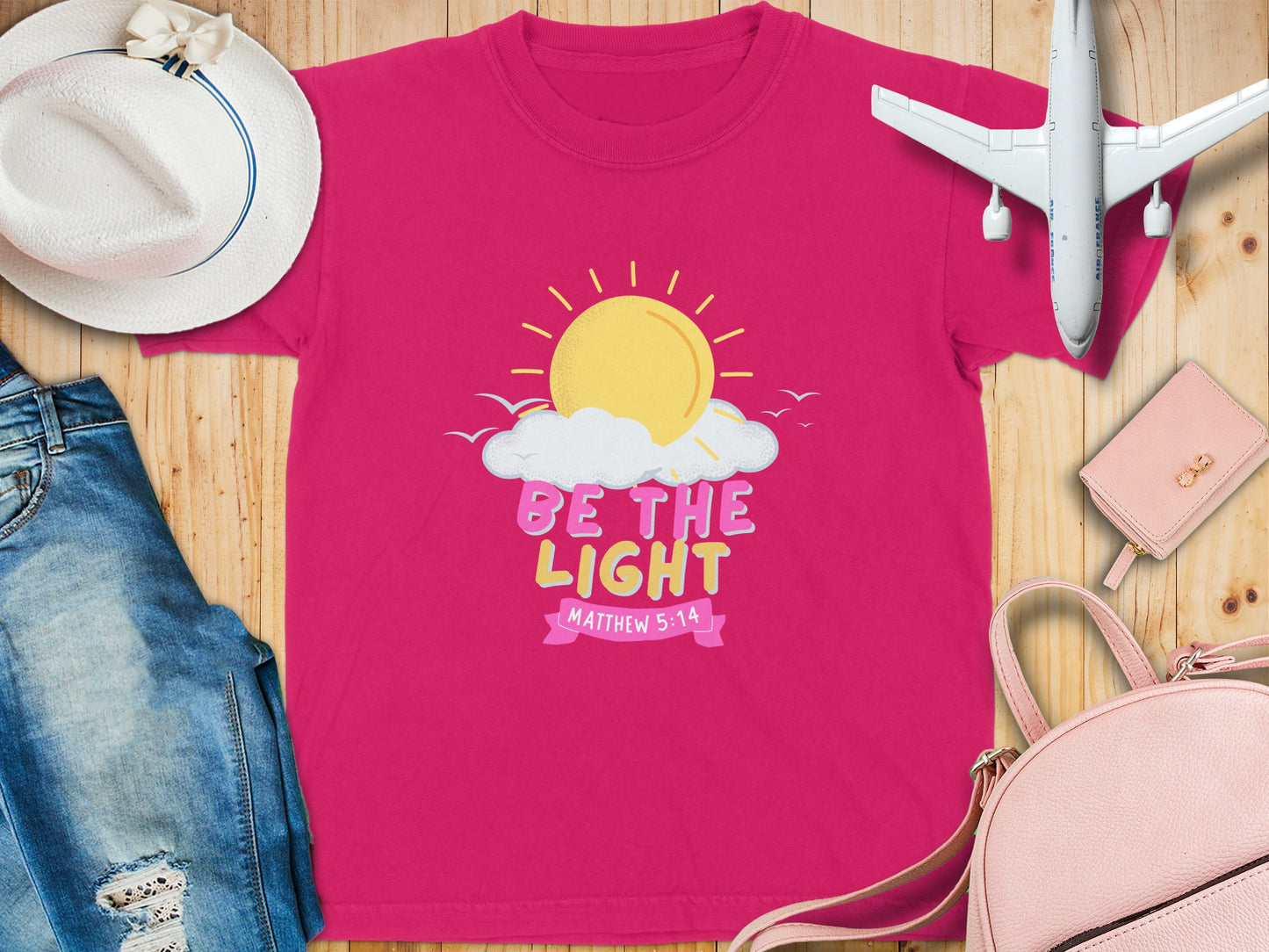 Be the Light Matthew 5 14 Inspirational T-Shirt