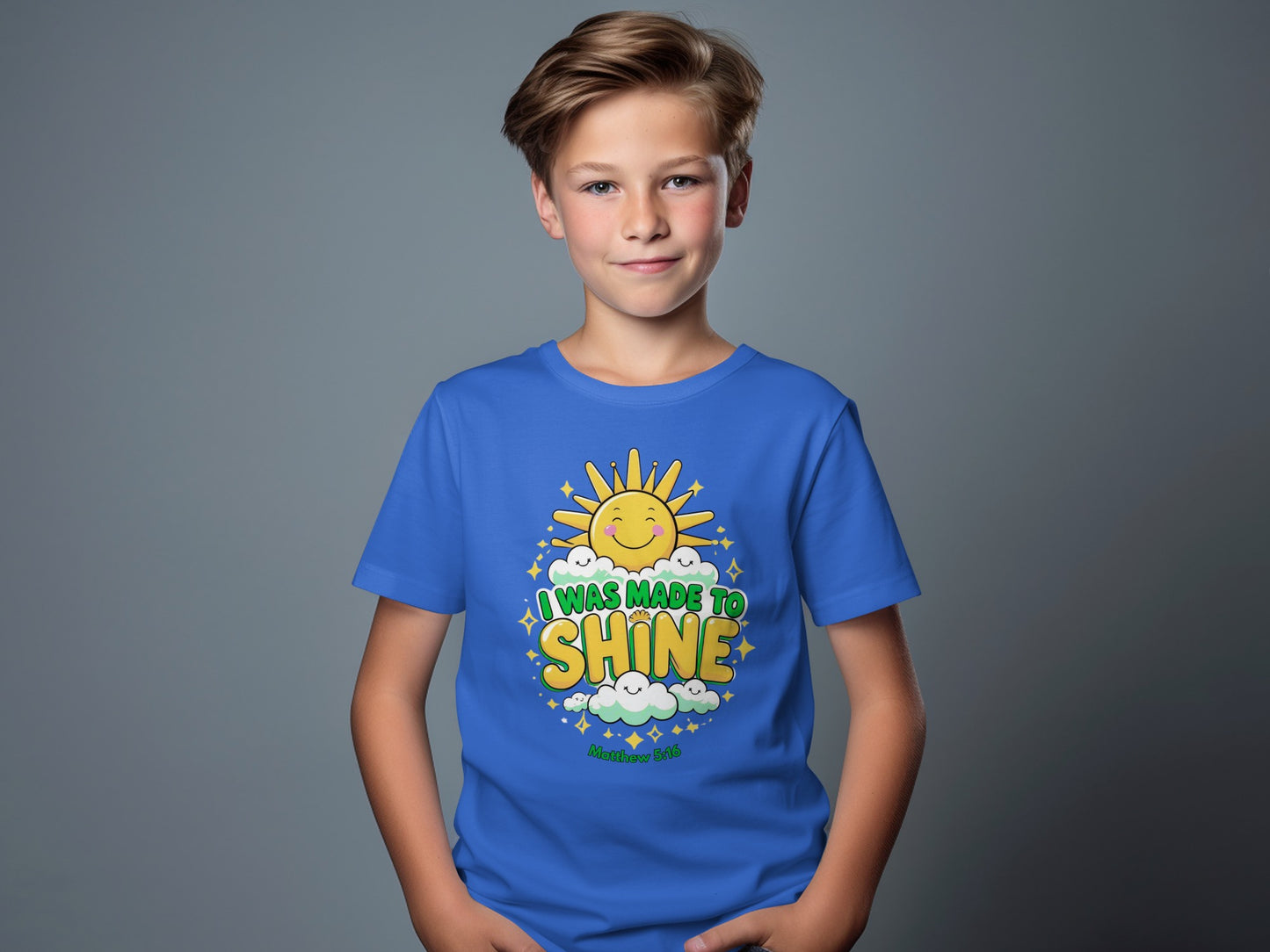 I Was Made to Shine Sun Graphic Illustration T-shirt