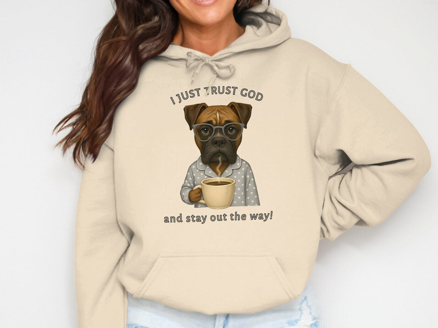 I Just Trust God Funny Graphic Women's Hoodie