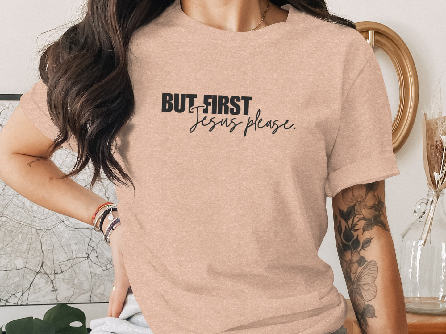 But First Jesus Please Graphic T-shirt product type