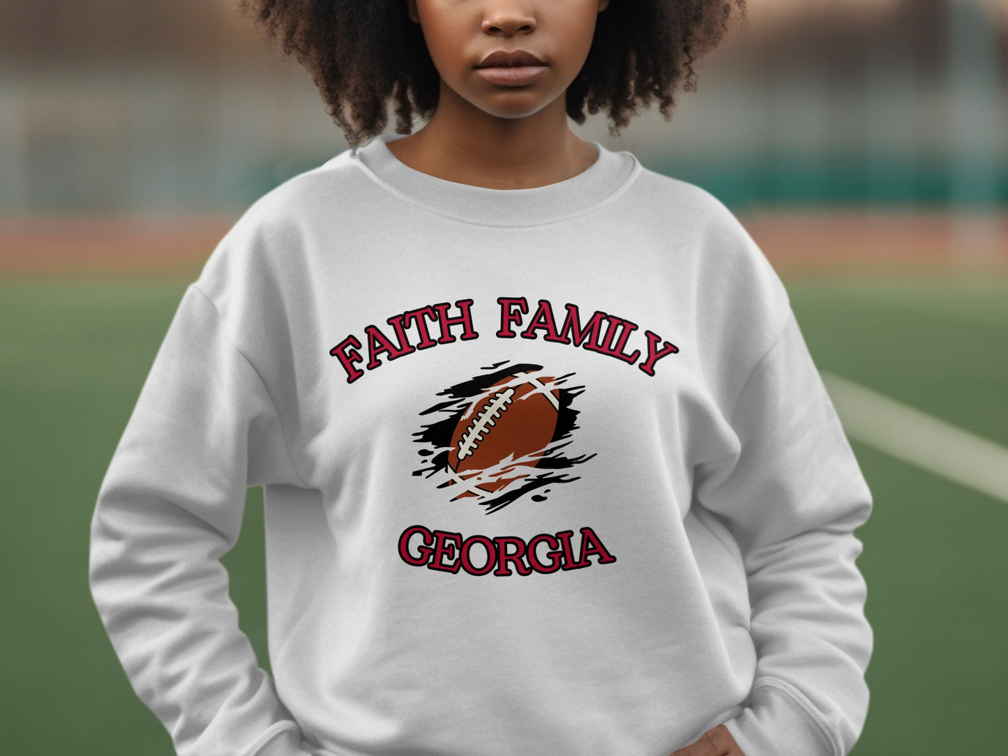 Faith Family Georgia Football Graphic Sweatshirt product