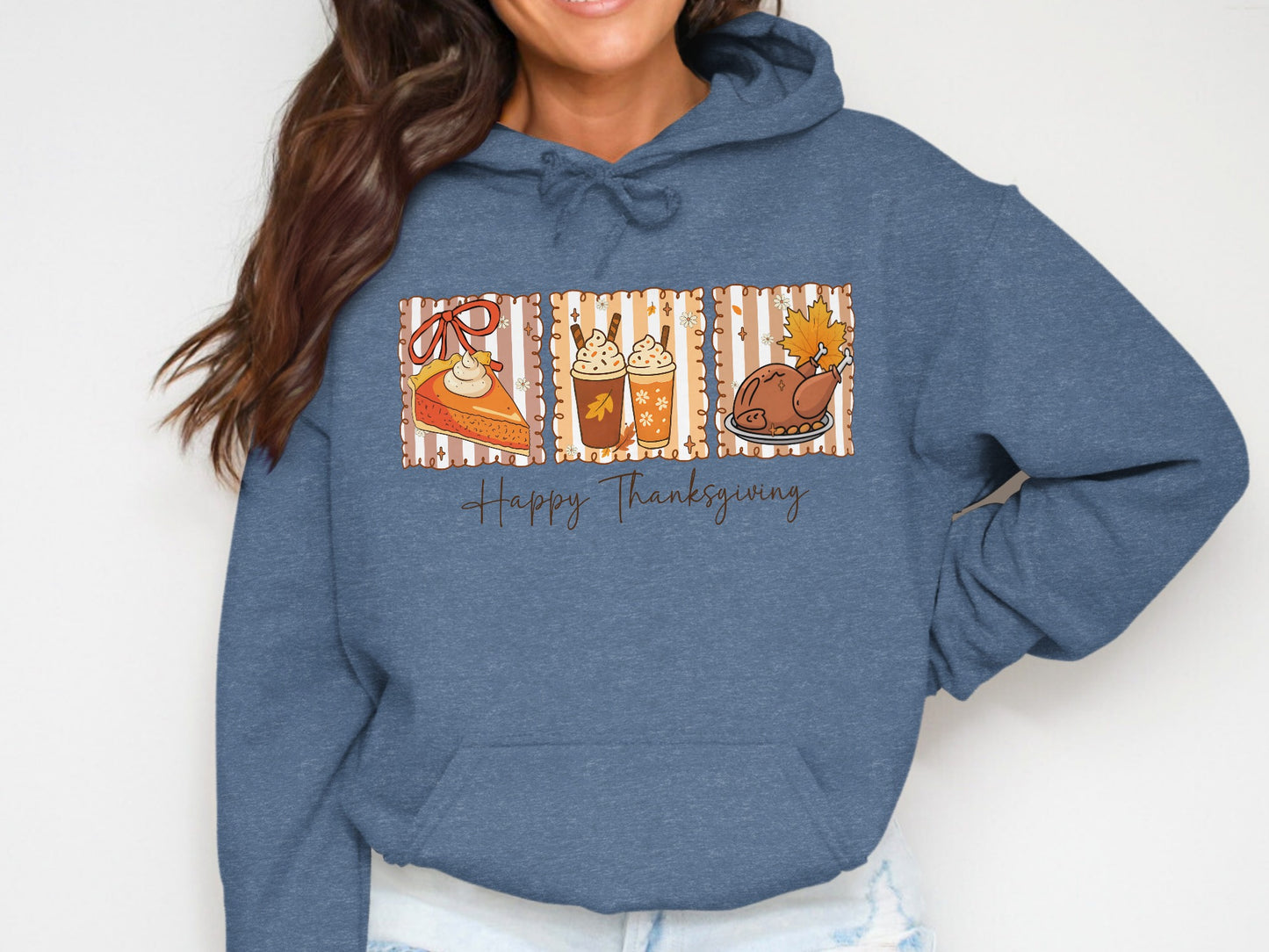 Happy Thanksgiving Festive Hoodie for Holiday Season
