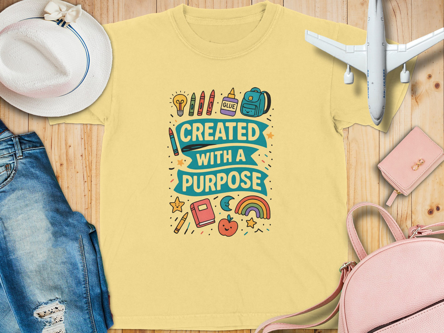 Created With A Purpose Graphic Tee Shirt