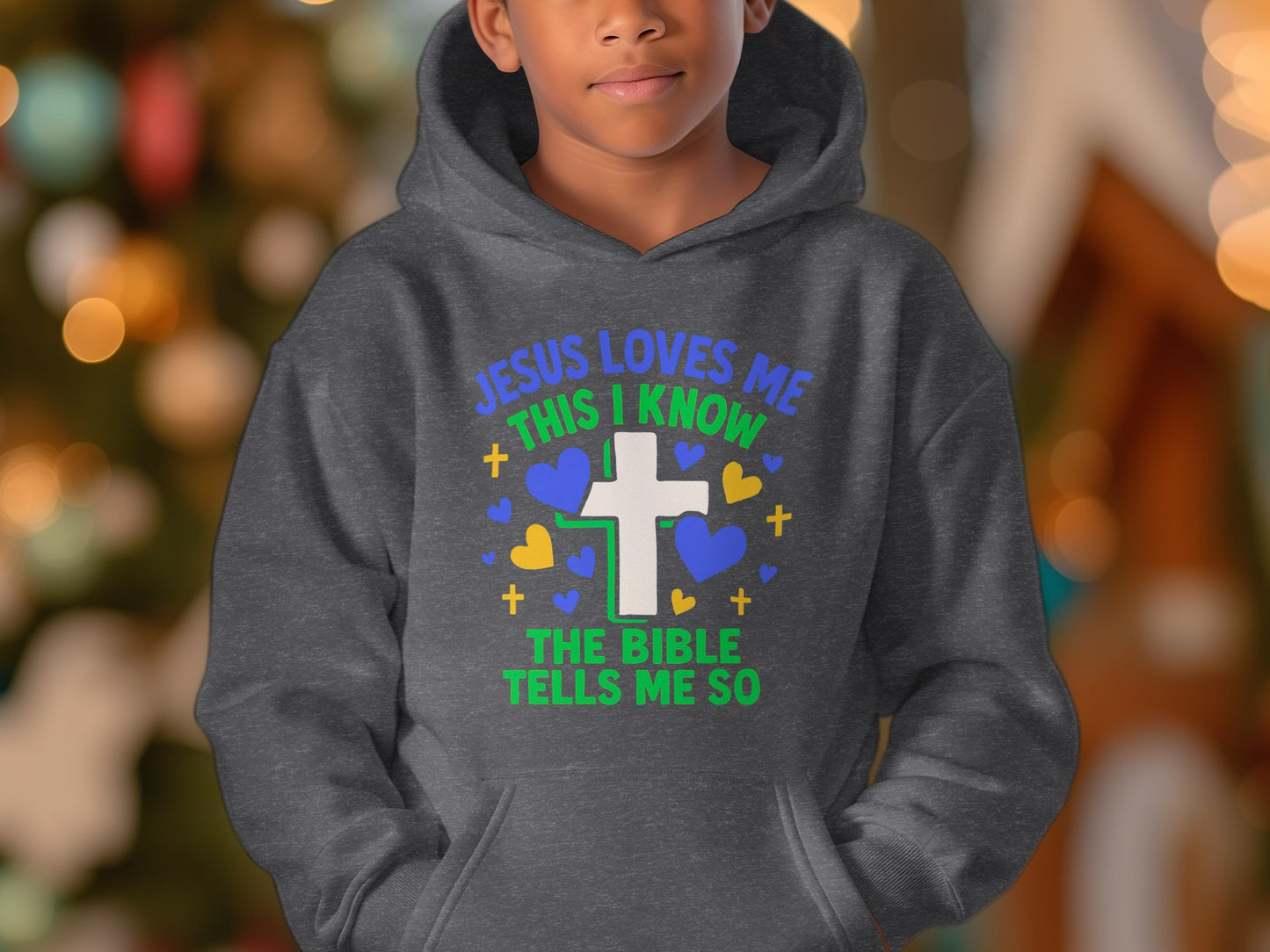 Jesus Loves Me This I Know Hoodie with Bible Quote