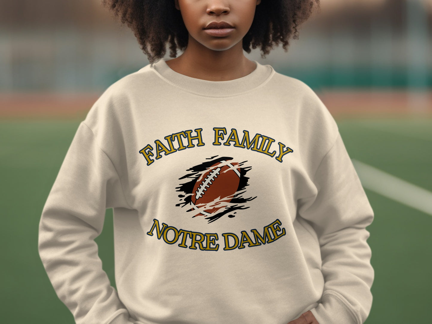 Faith Family Notre Dame Football Sweatshirt product