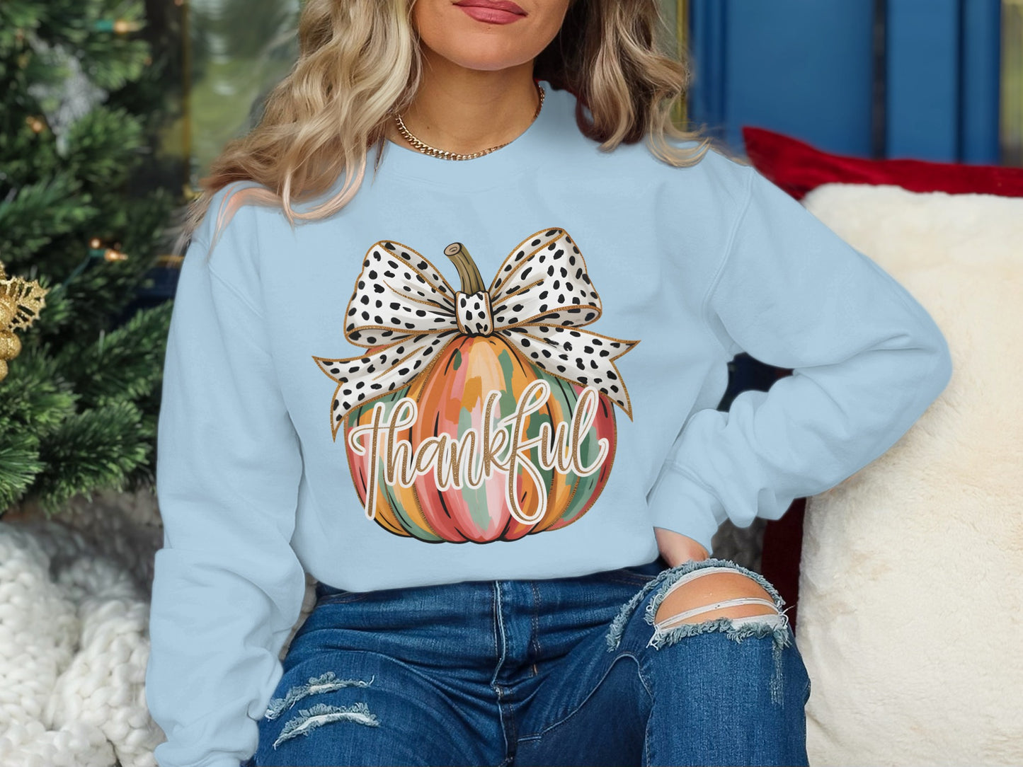Thankful Pumpkin Sweatshirt Perfect for Fall Season