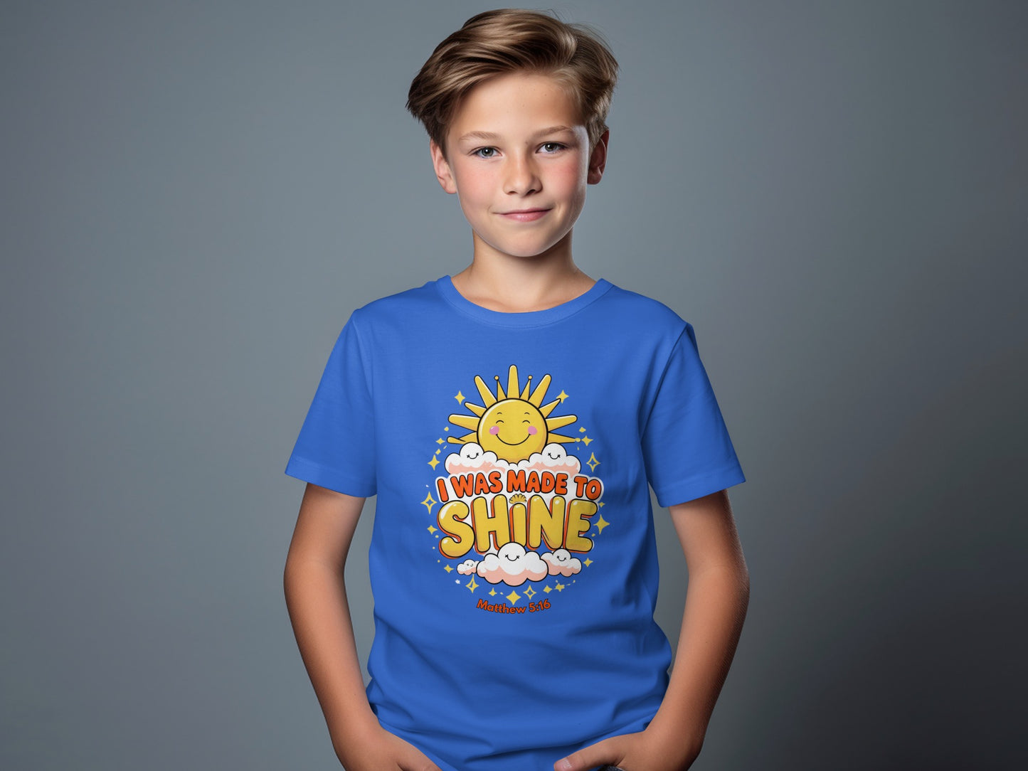 I Was Made To Shine Happy Sun Design T-shirt