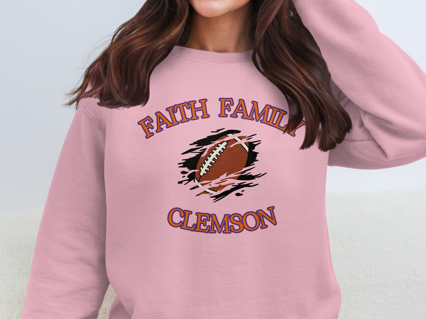 Faith Family Clemson Football Graphic Sweatshirt product