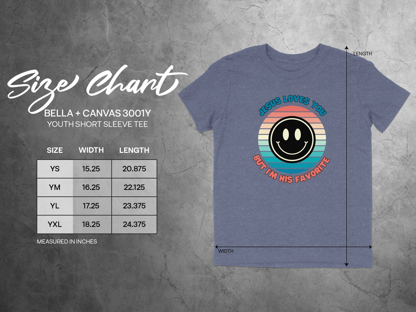 Jesus Loves You But I'm His Favorite Youth T-Shirt