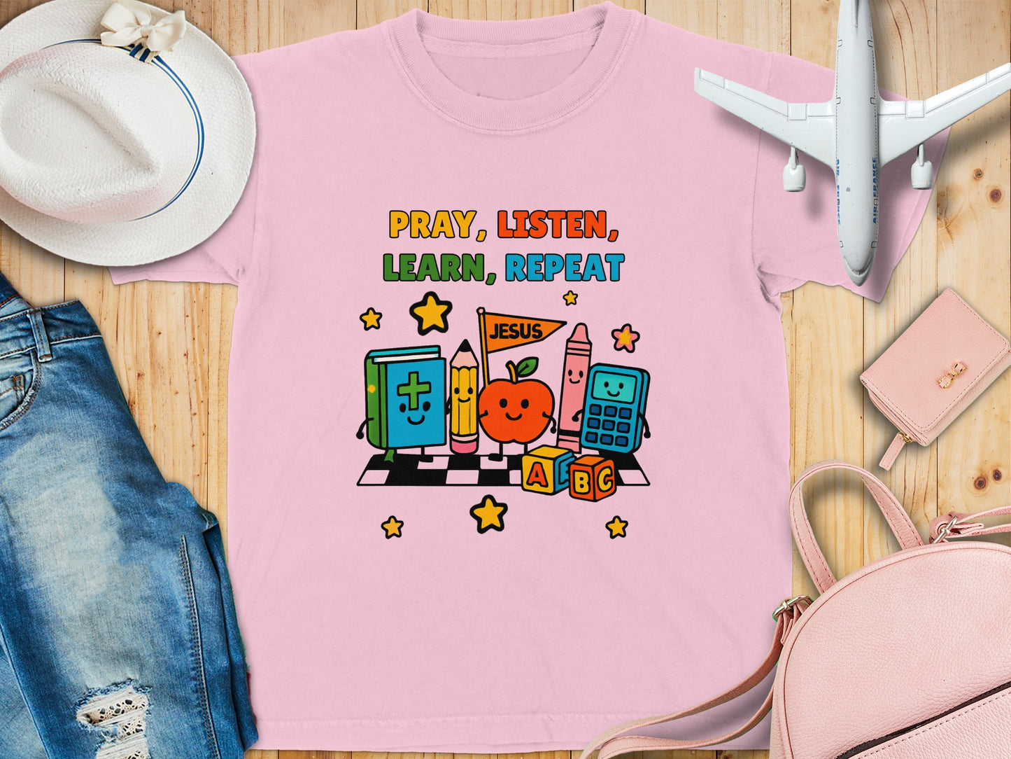 Pray Listen Learn Repeat Cute Shirt Product