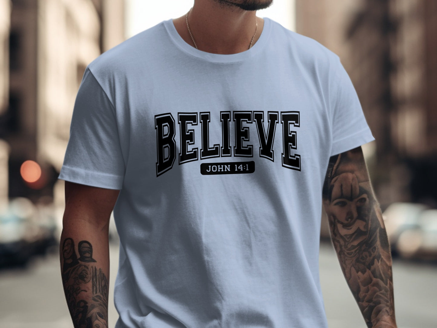 Believe John 14:1 Express Your Faith T-Shirt
