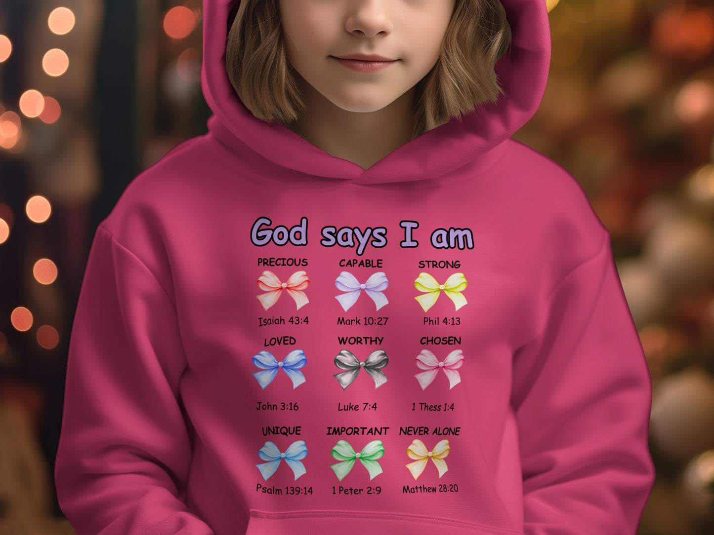 God Says I Am Bible Verses Inspirational Hoodie