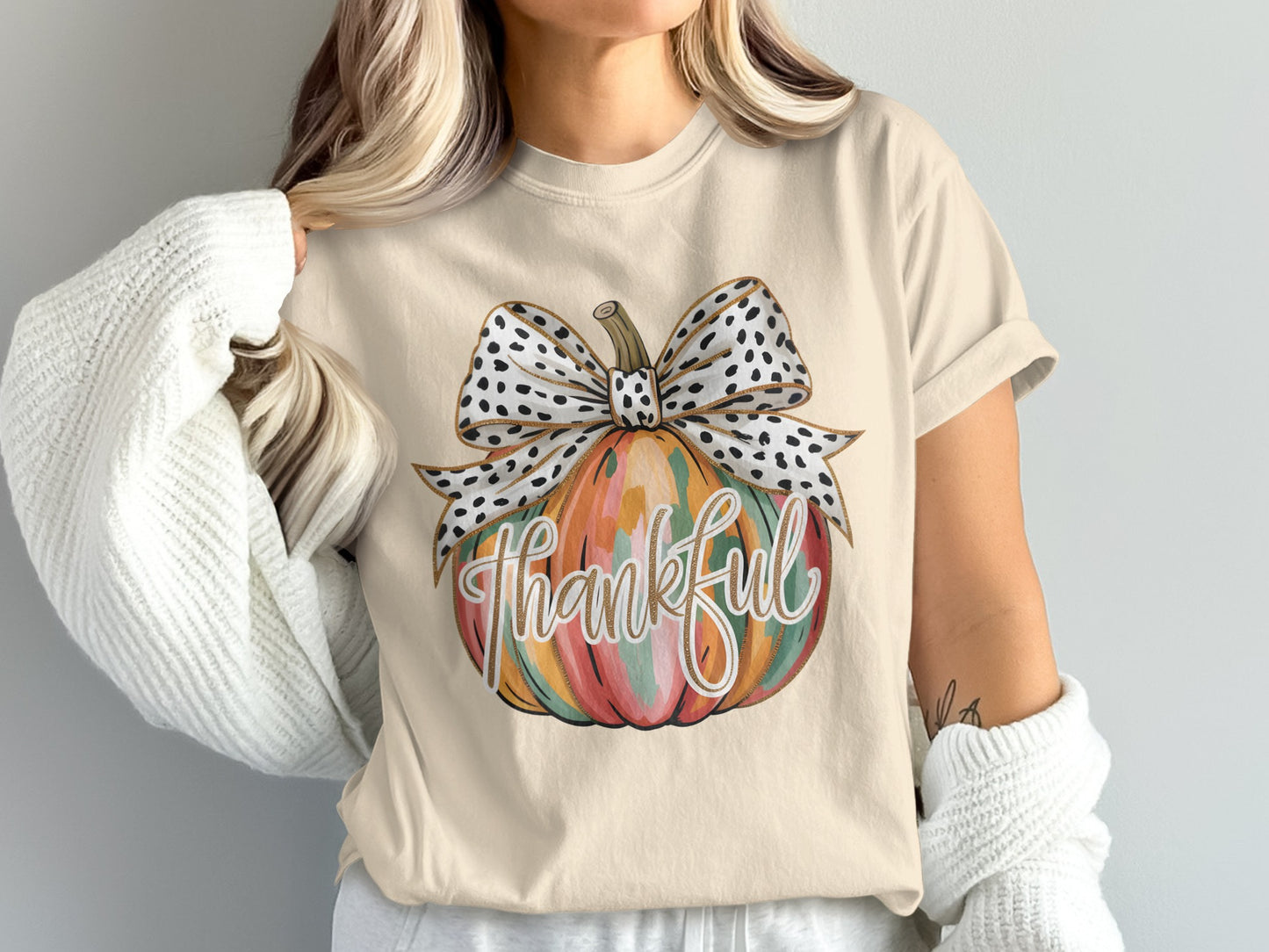 Thankful Pumpkin Graphic Tee Perfect Fall Shirt