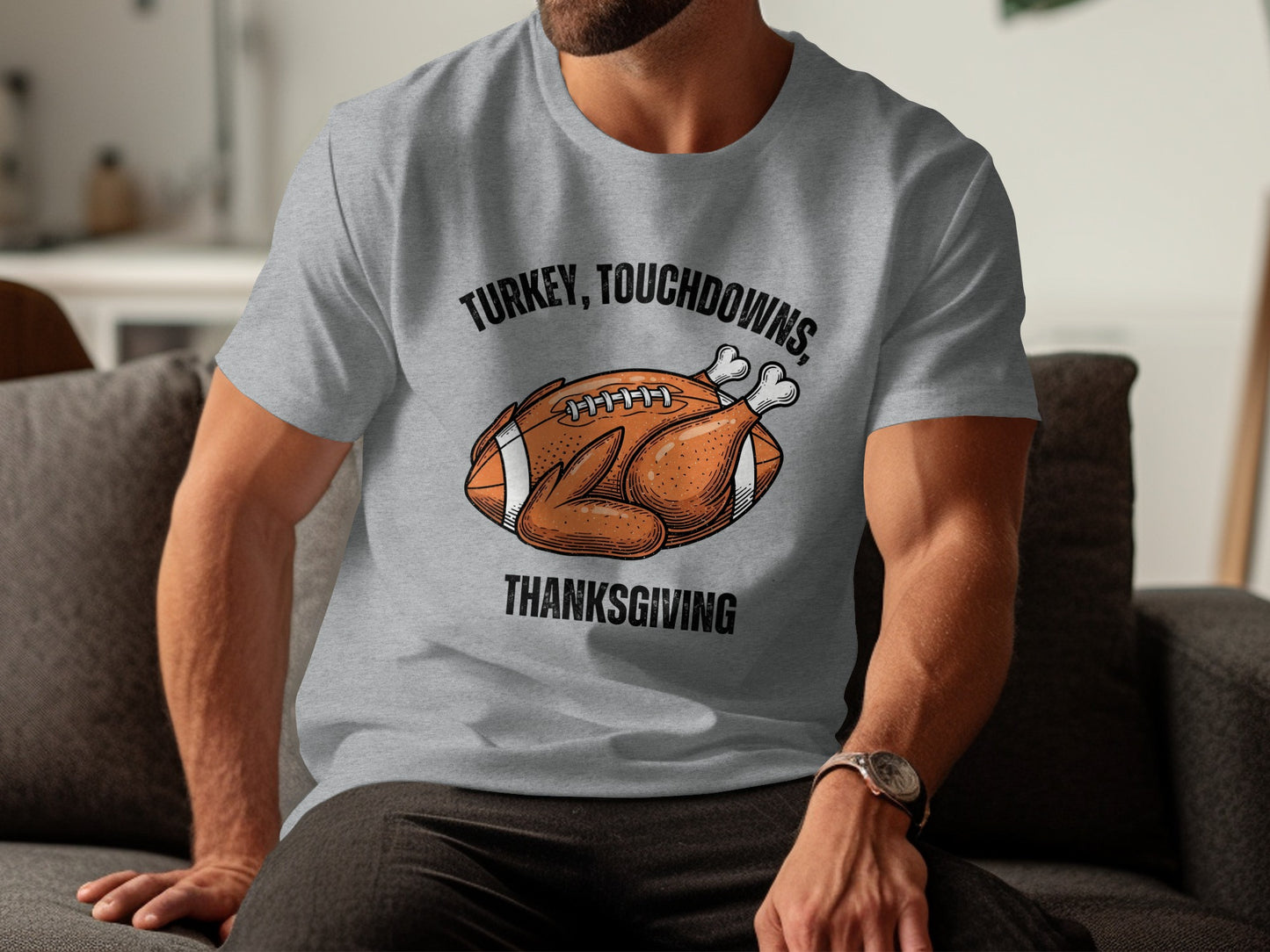 Turkey Touchdowns Thanksgiving T-Shirt