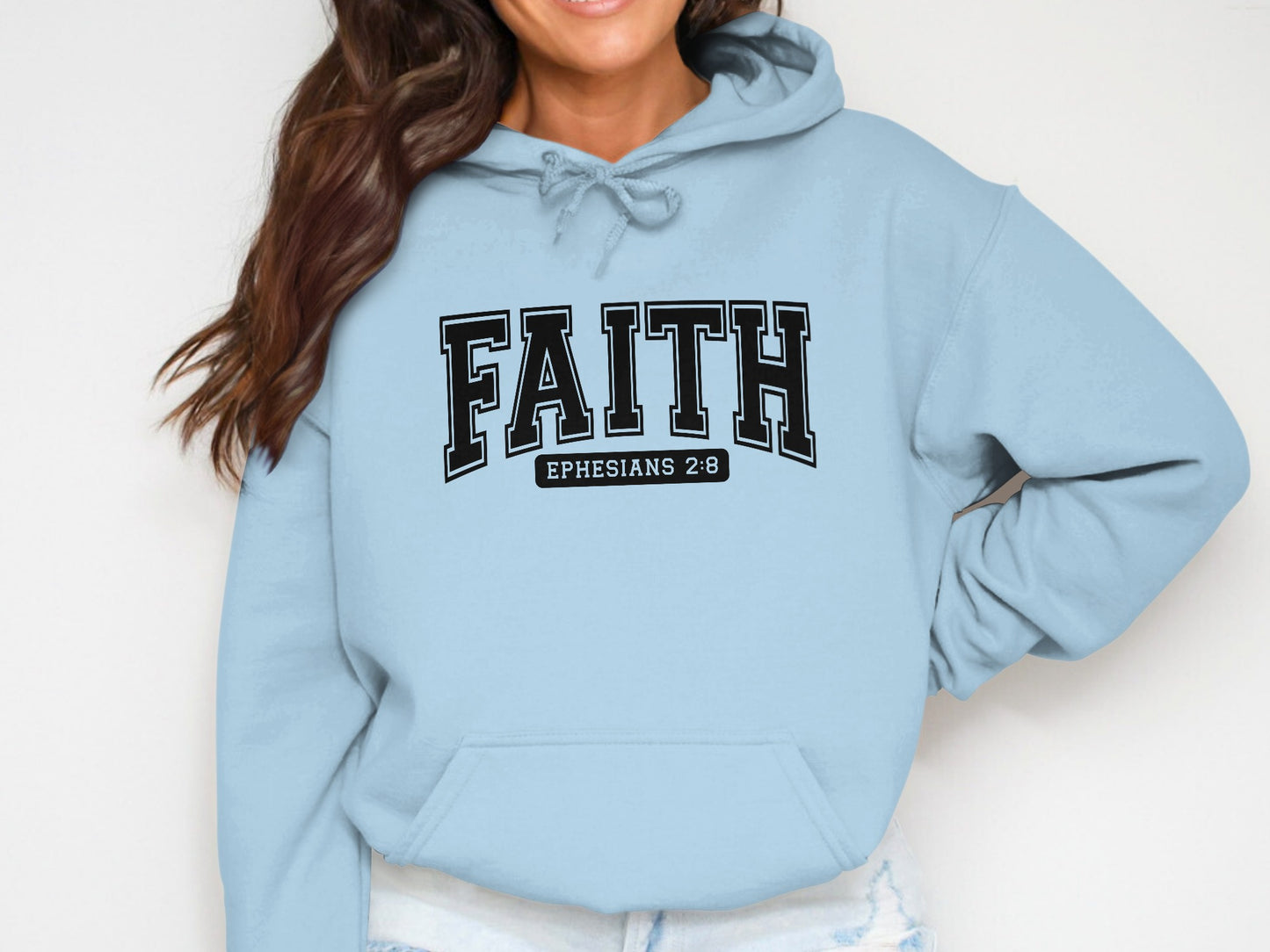Faith Ephesians 2:8 Hoodie for Women Men Youth