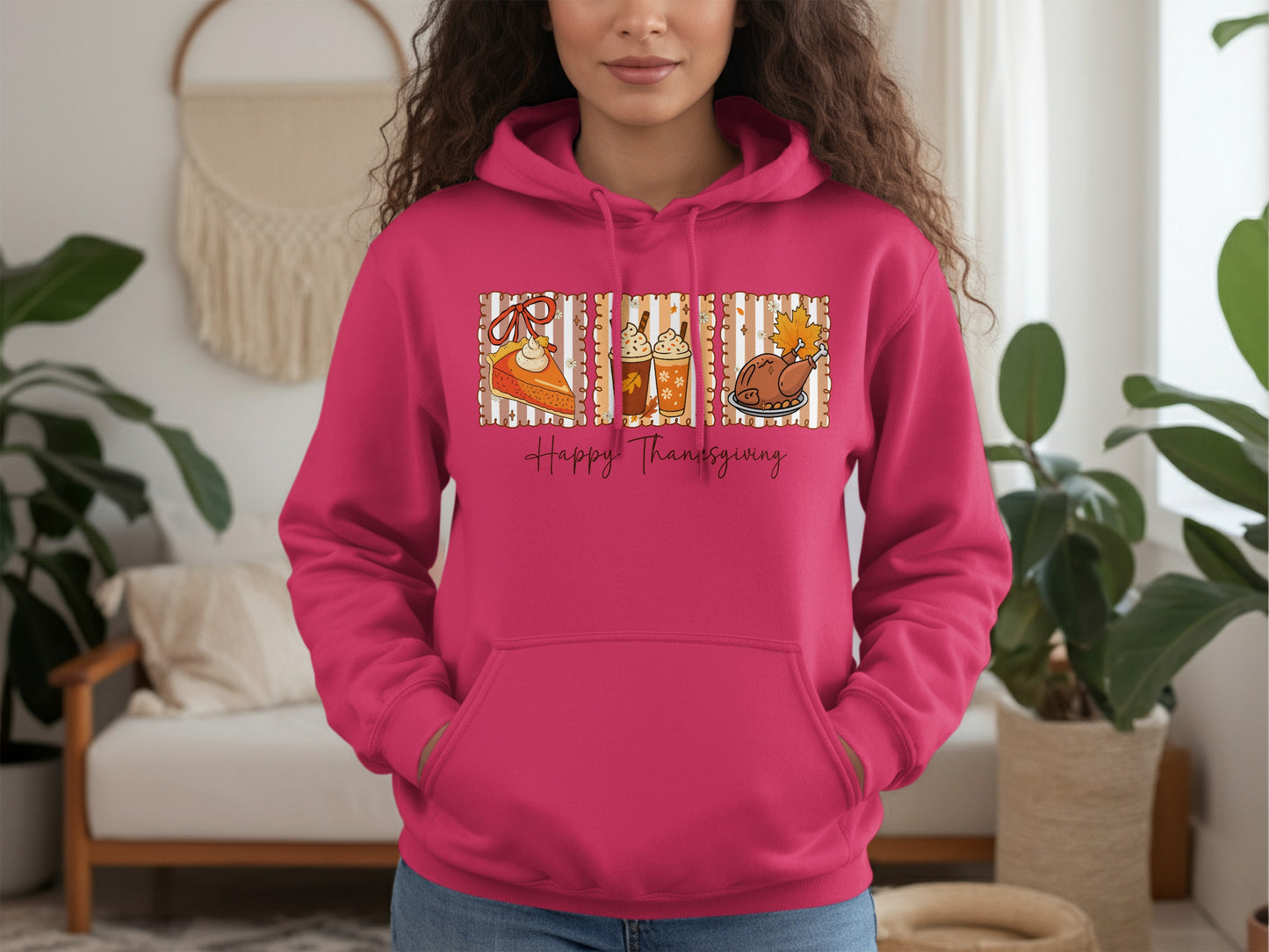 Happy Thanksgiving Hoodie with Festive Designs