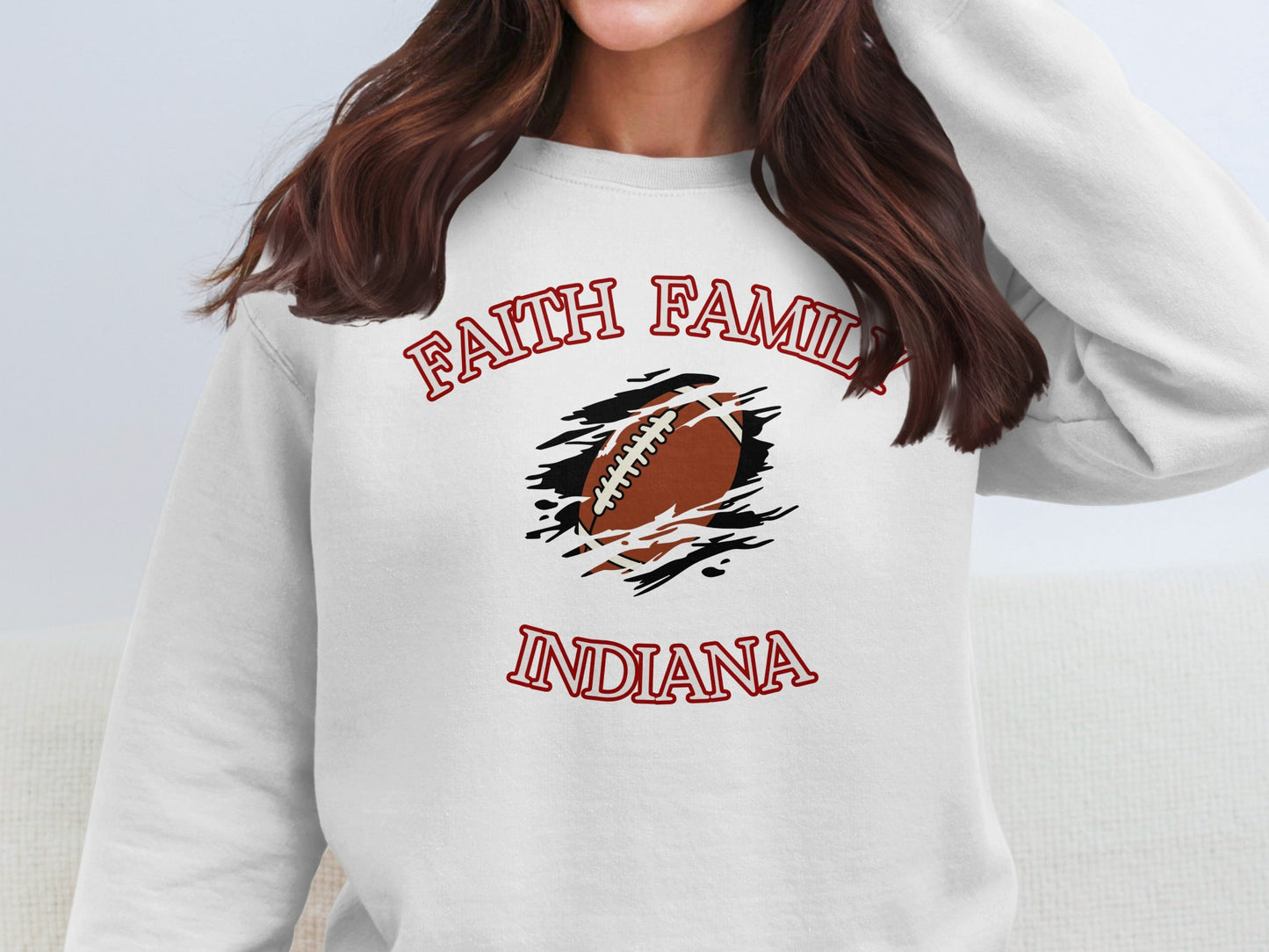 Faith Family Indiana Football Sweatshirt product type