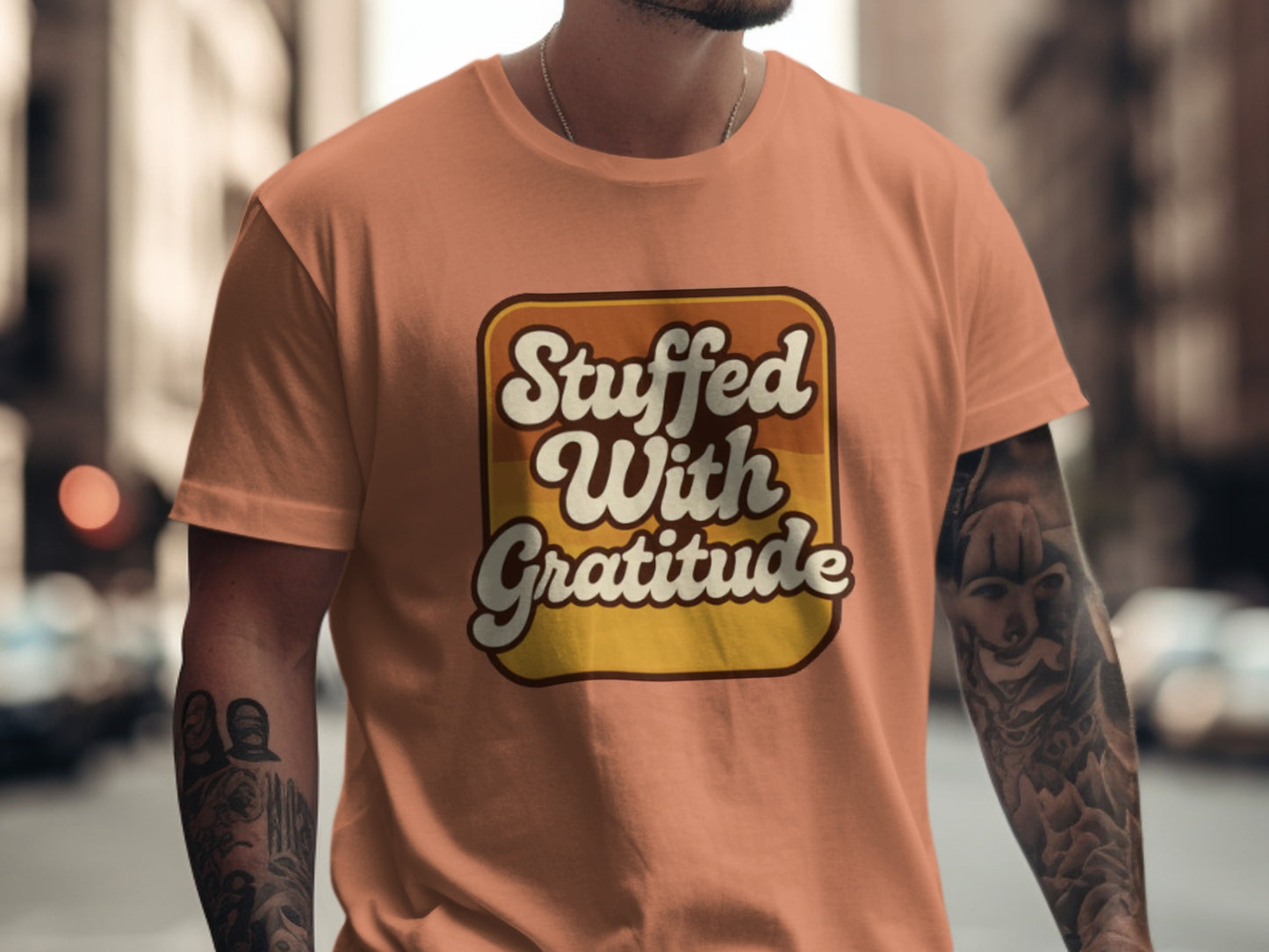 Stuffed With Gratitude Graphic Tee Shirt