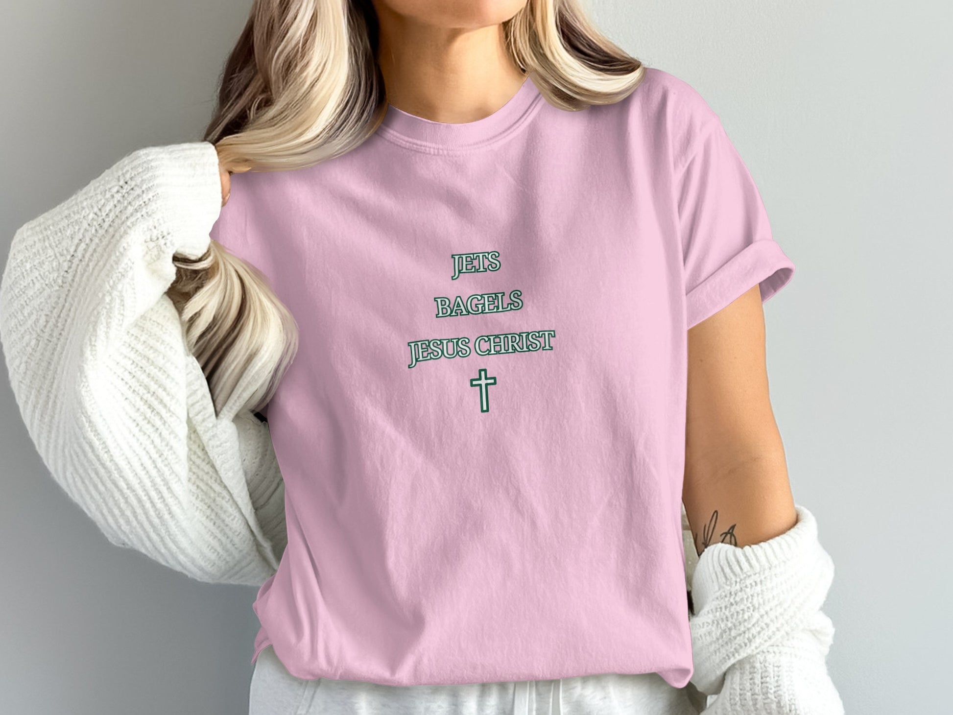 Jets Bagels Jesus Christ Graphic Tee product