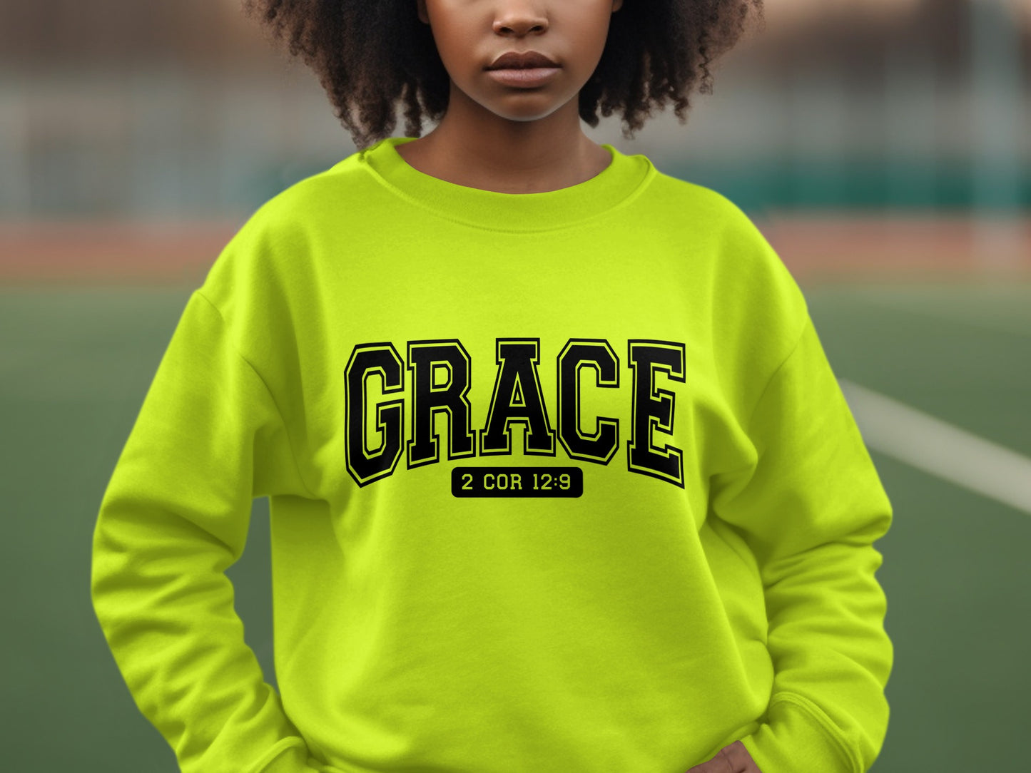 GRACE 2 COR 12 9 Bold Statement Sweatshirt Apparel