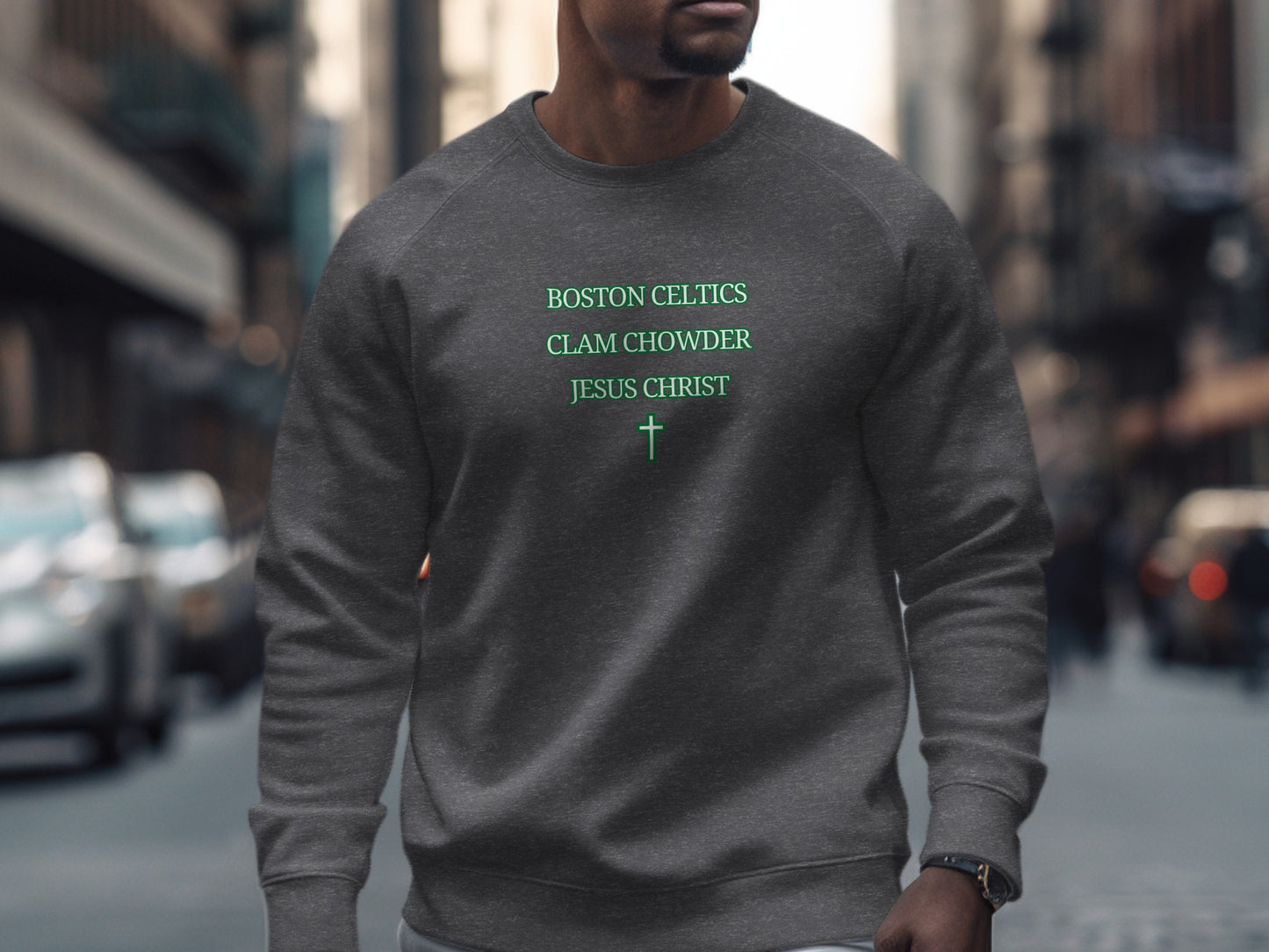 Boston Celtics Clam Chowder Jesus Christ sweatshirt