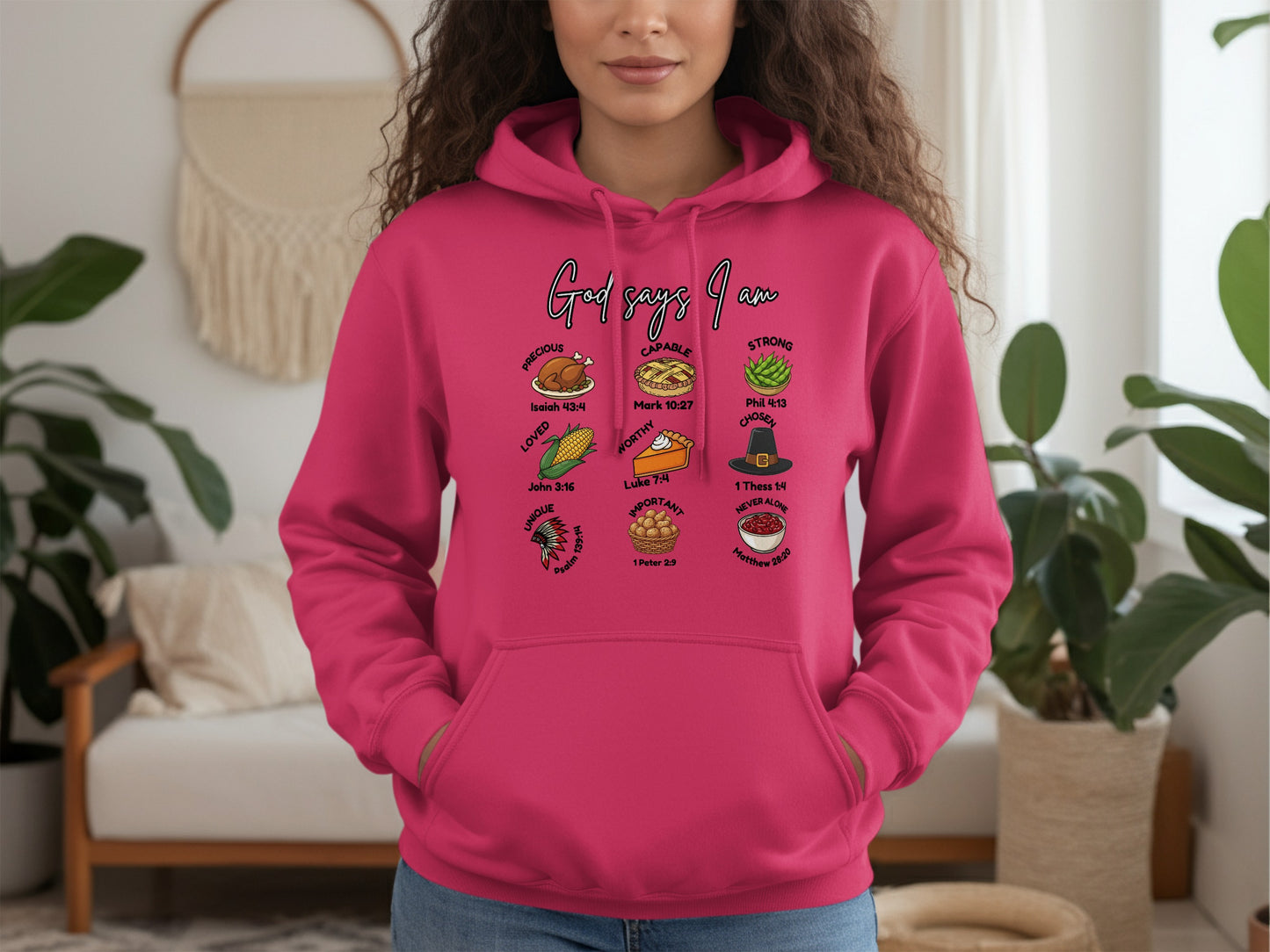 God Says I Am Christian Hoodie Faith Based Apparel
