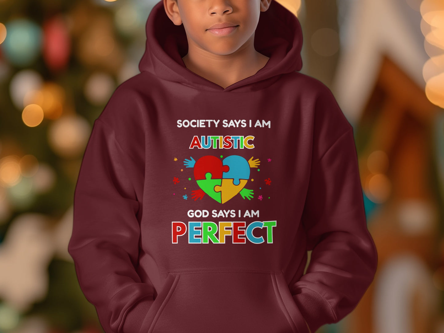 Society Says I Am Autistic God Says I Am Perfect Hoodie