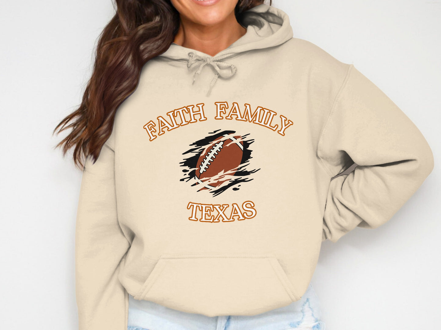 Faith Family Texas Football Graphic Hoodie product