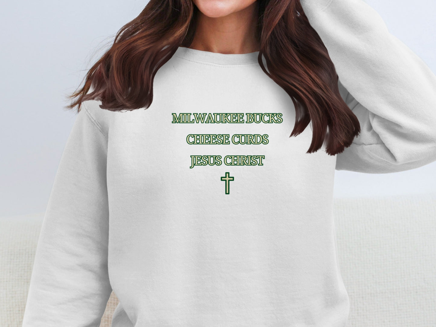 Milwaukee Bucks Cheese Curds Jesus Christ sweatshirt