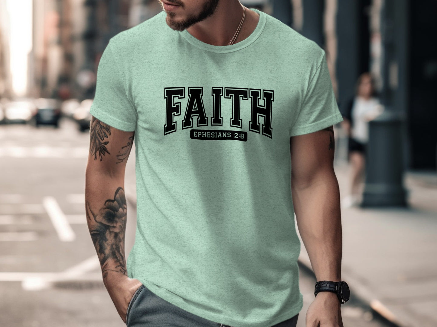 Faith Ephesians 2:8 Graphic Tee Shirt