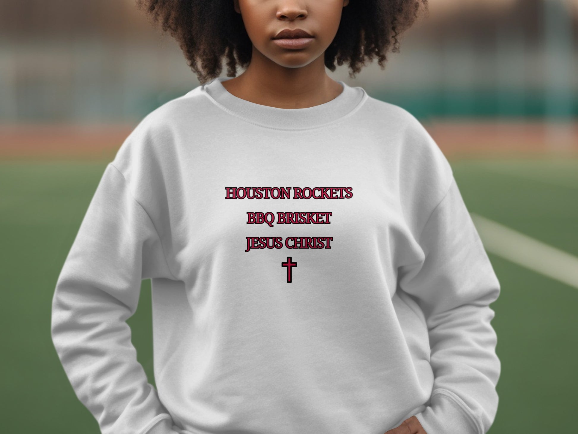 Houston Rockets BBQ Brisket Jesus Christ Sweatshirt