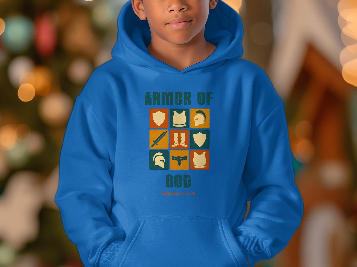 Armor of God Hoodie with Inspirational Design