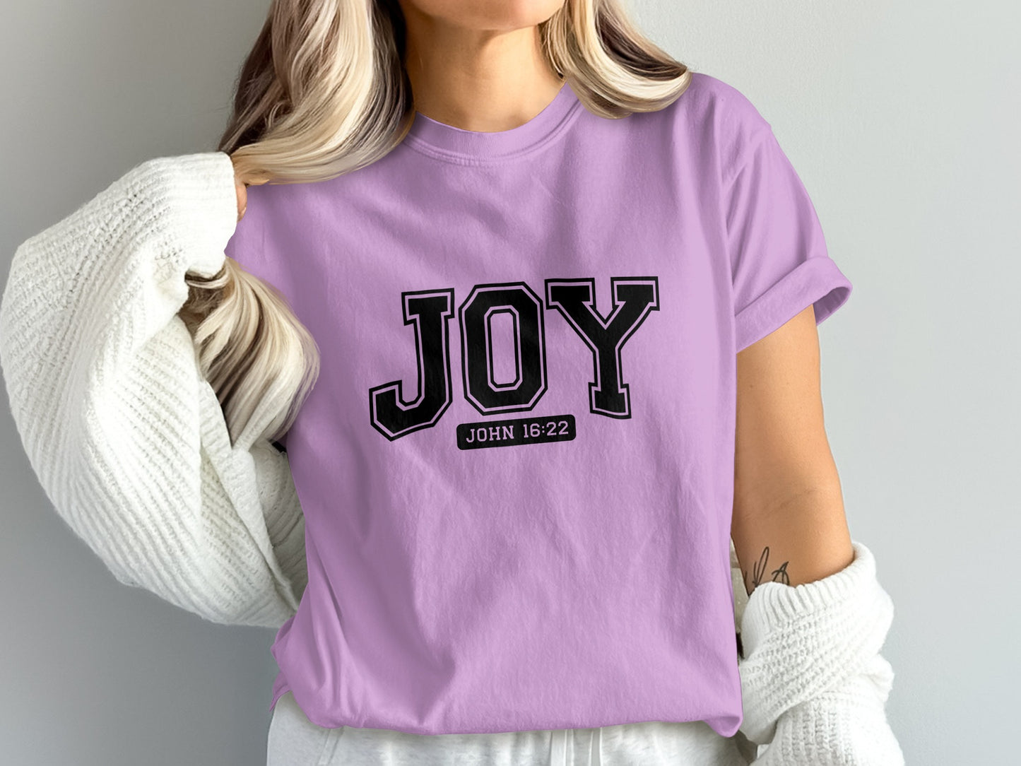 Joy John 16:22 Graphic Tee for Inspirational Style