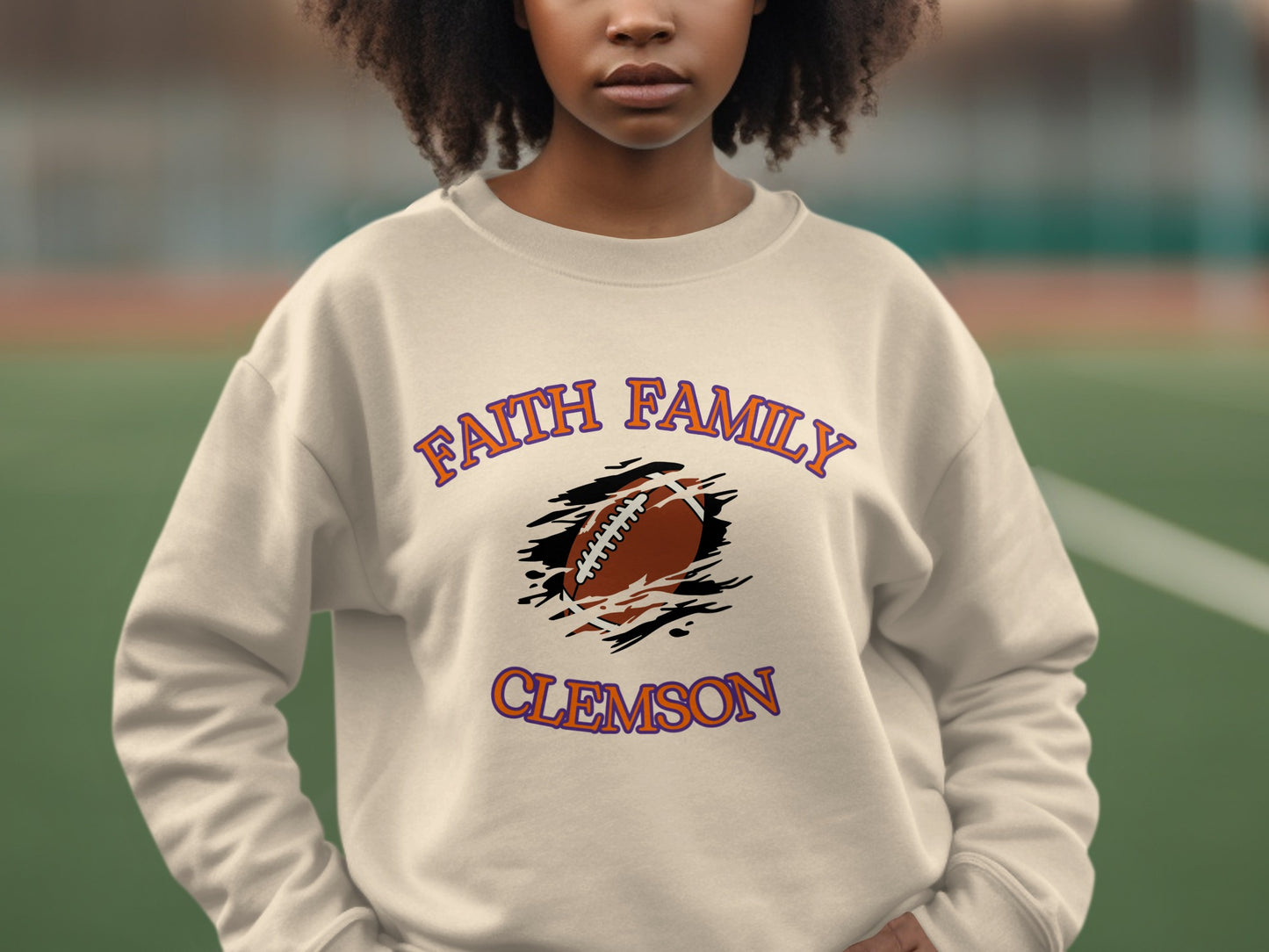 Faith Family Clemson Football Sweatshirt product